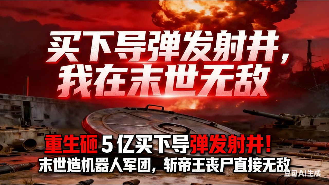 重生砸 5 亿买下导弹发射井！末世造机器人军团，斩帝王丧尸直接无敌#动漫软妹