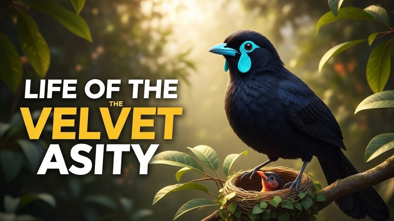 The Complete Life of the Velvet Asity  | Nest | Birth and First Flight in 8K Wildlife