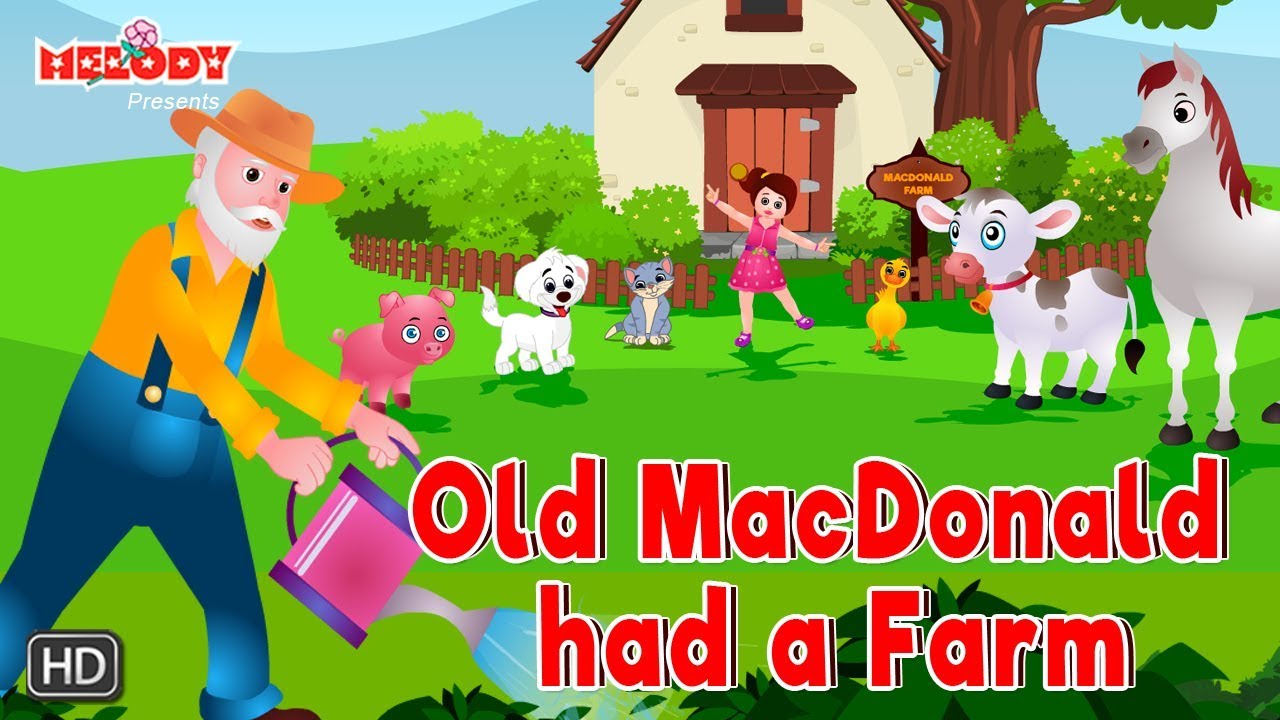 Old MacDonald Had a Farm with Lyrics | English Rhyme | Rhymes for Kids | Animated Rhymes