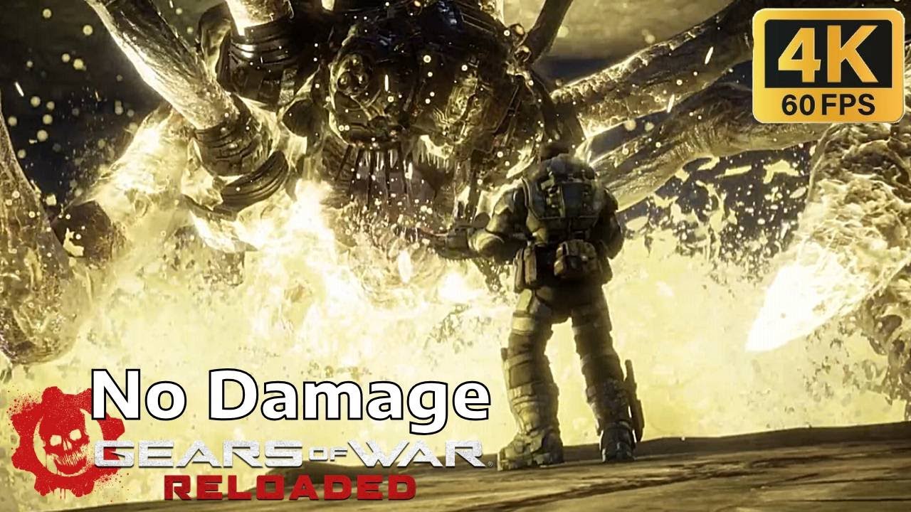 Gears of War Reloaded - Corpser No Damage Boss Fight 4K (Insane Difficulty)