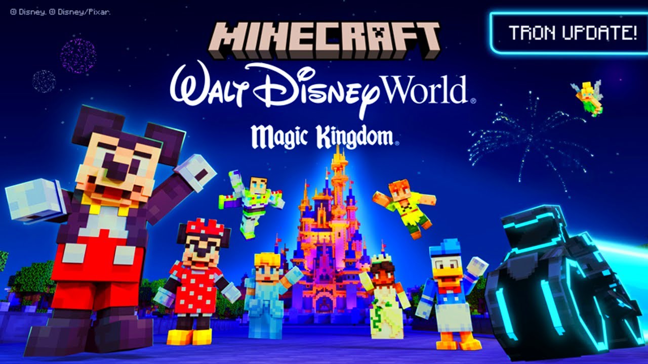 WDW Magic Kingdom Adventure: TRON UPDATE! | Minecraft Bedrock Map | Detailed Review & Showcase