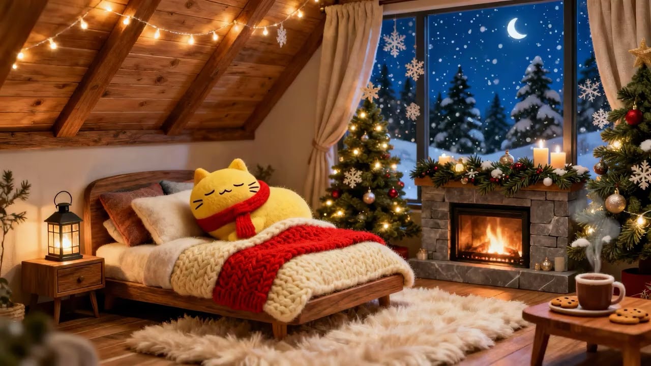Relaxing Snow Jazz Lofi &ndash; Peaceful Night View for Focus, Calm & Dream ❄️🌙