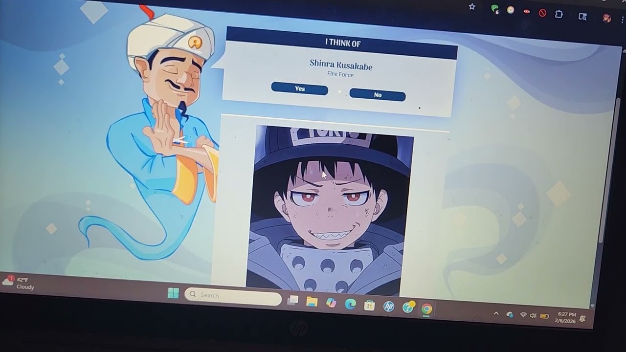 Playing AKINATOR for the first time