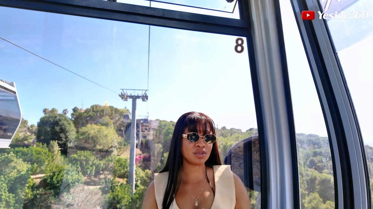 Cable ride in Barcelona