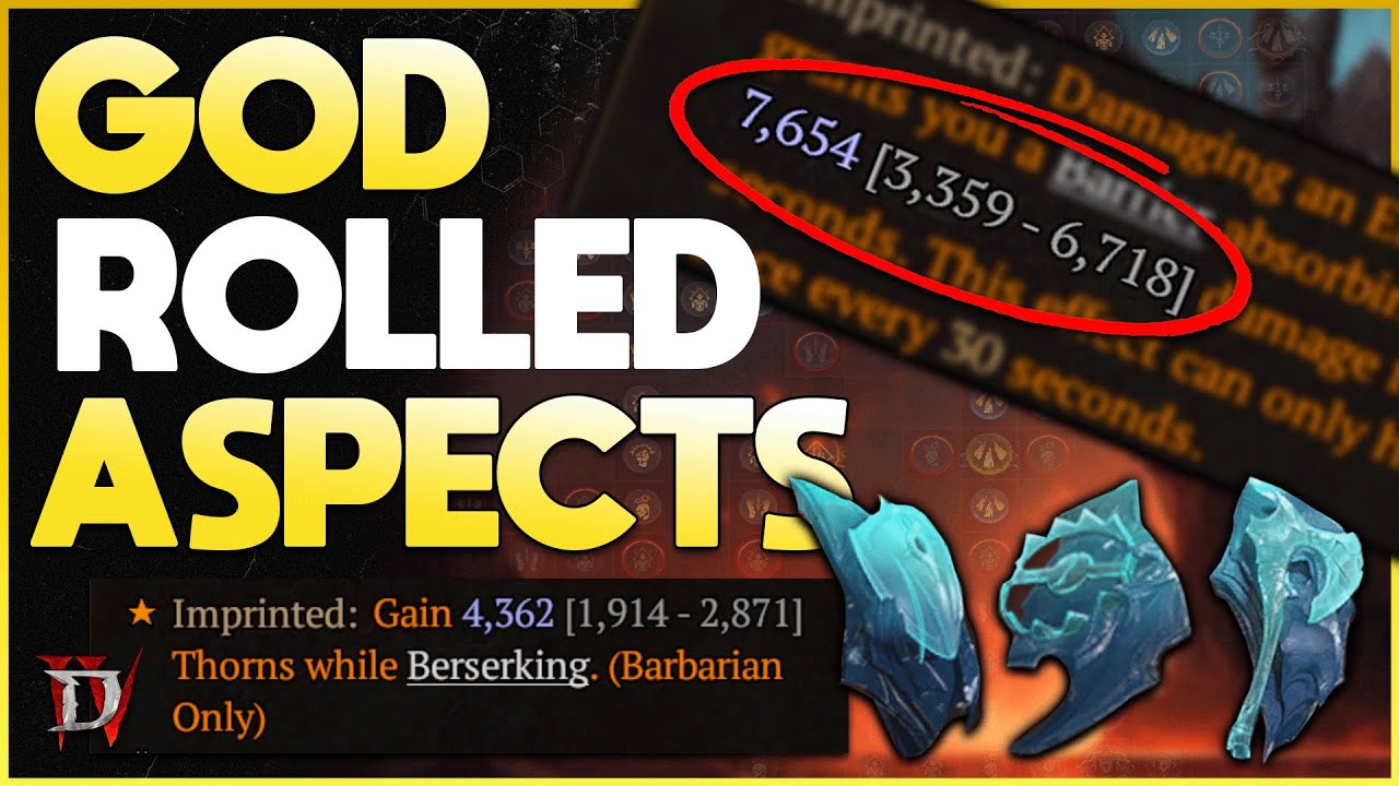 DIABLO 4 || How To Get MAXED GOD ROLL ASPECTS For Every Class