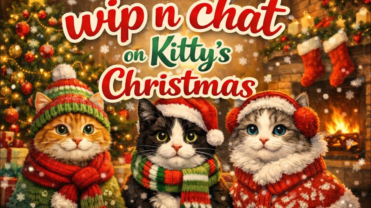 WIP N Chat | Работаю над рождественской картиной для кошечки 🎄🐱 | Алмазная живопись