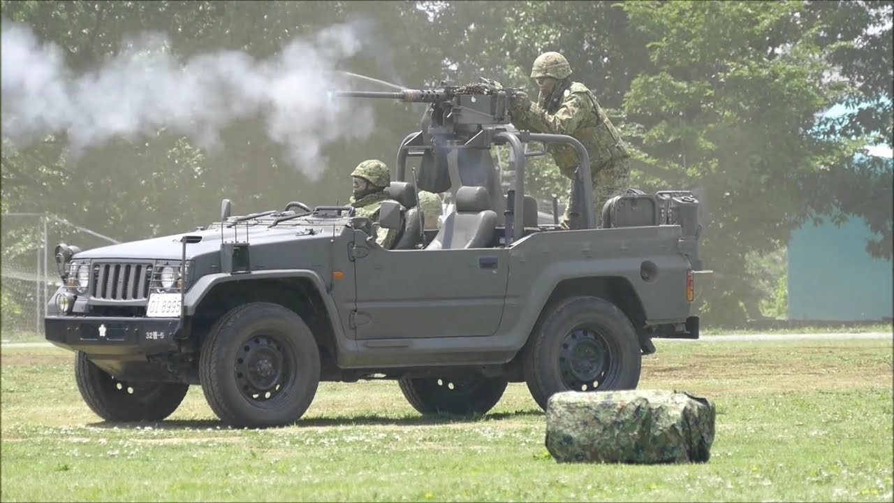 M2重機関銃とMINIMIの強烈な射撃！＆81㎜迫撃砲！　大宮駐屯地訓練展示2017