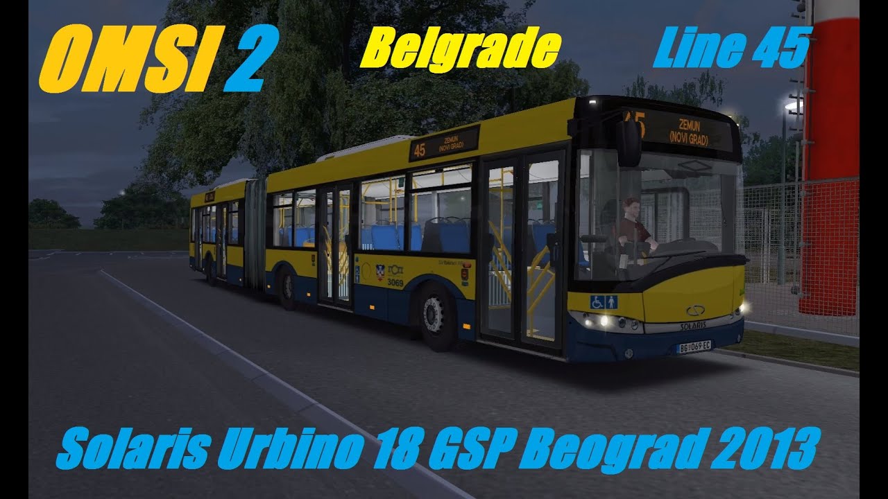 OMSI 2. Belgrade, Line 45, Solaris Urbino 18 GSP Beograd 2013. Part 1