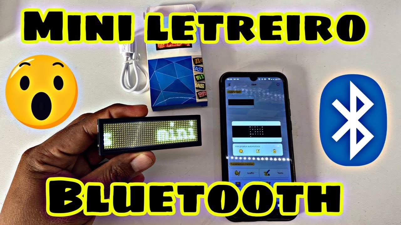 Mini letreiro bluetooth