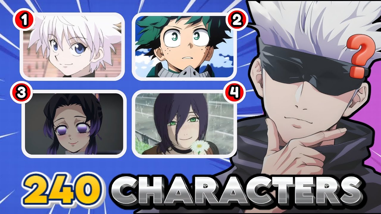 GUESS The ANIME by 4 Anime CHARACTERS 💫 |  HARD-VERY EASY | Anime Quiz 🔥