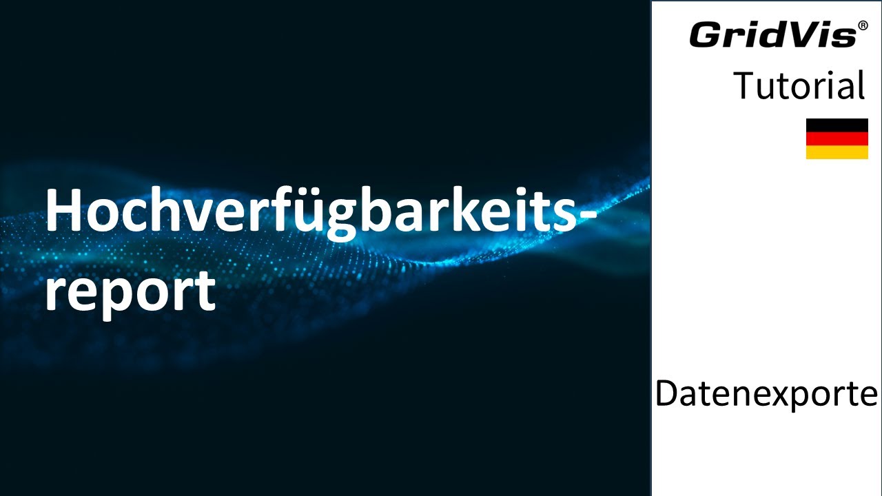 Hochverfügbarkeitsreport | Datenexporte (DE)
