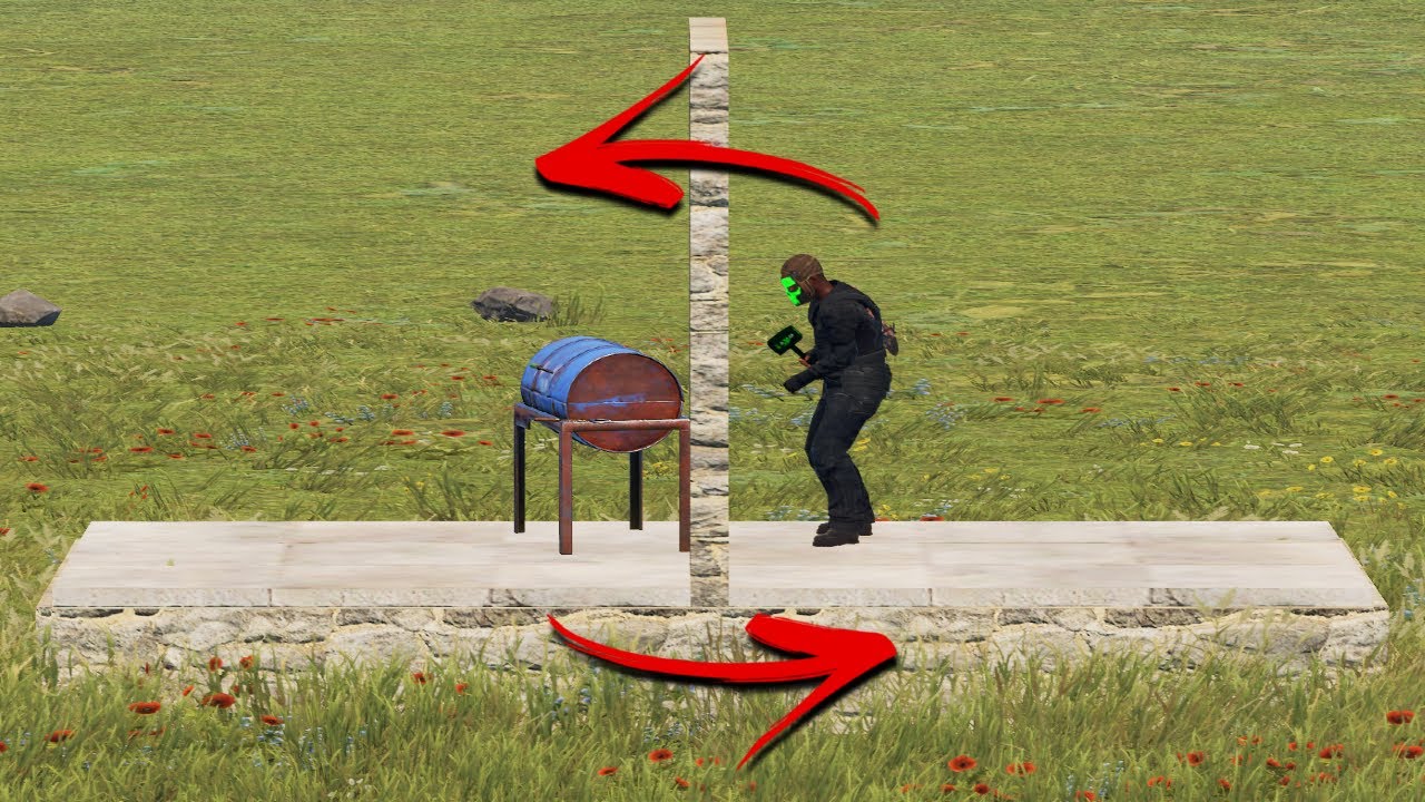 How to pass loot through walls on rust.