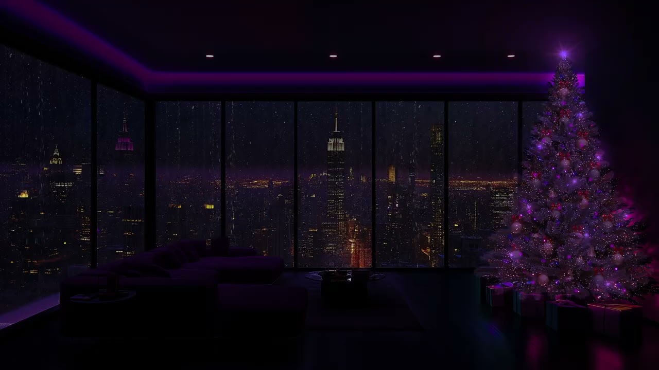 Christmas 2025🎄🌧️ Rain and Thunder Sounds &ndash; 24 Hours of Soothing Ambience for Relaxation & Sleep