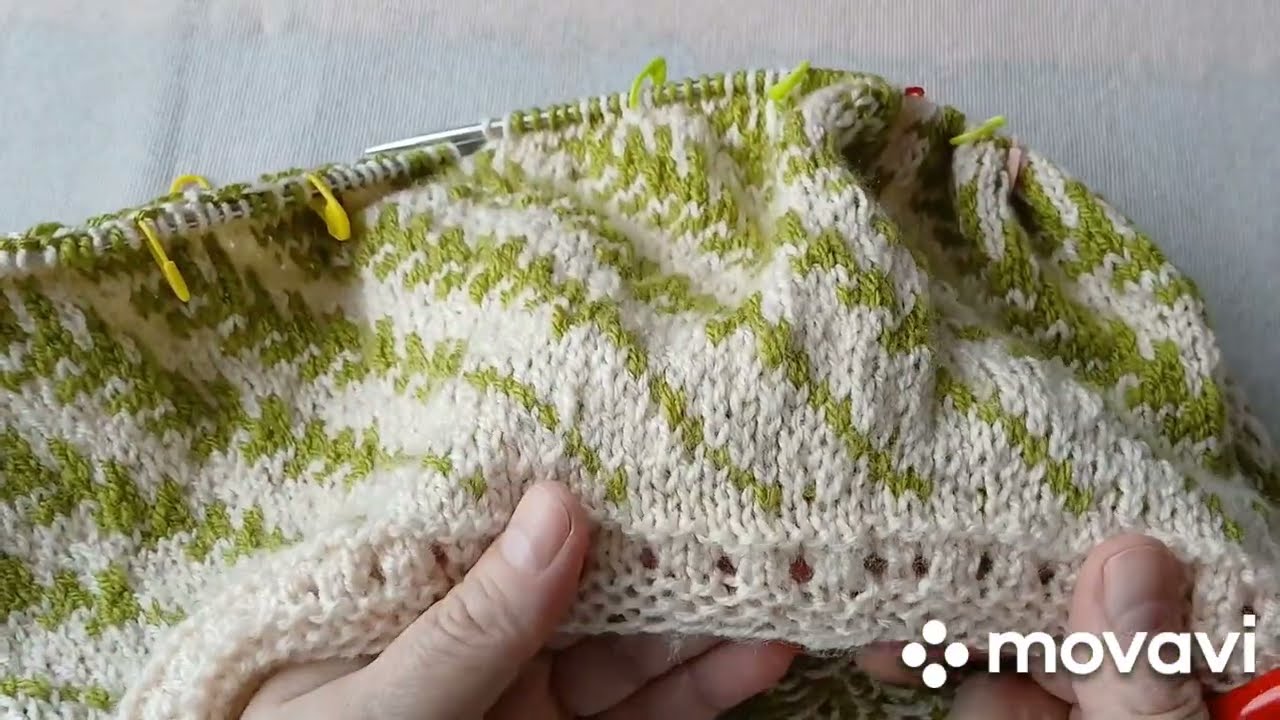 Круглая кокетка с жаккардом. 