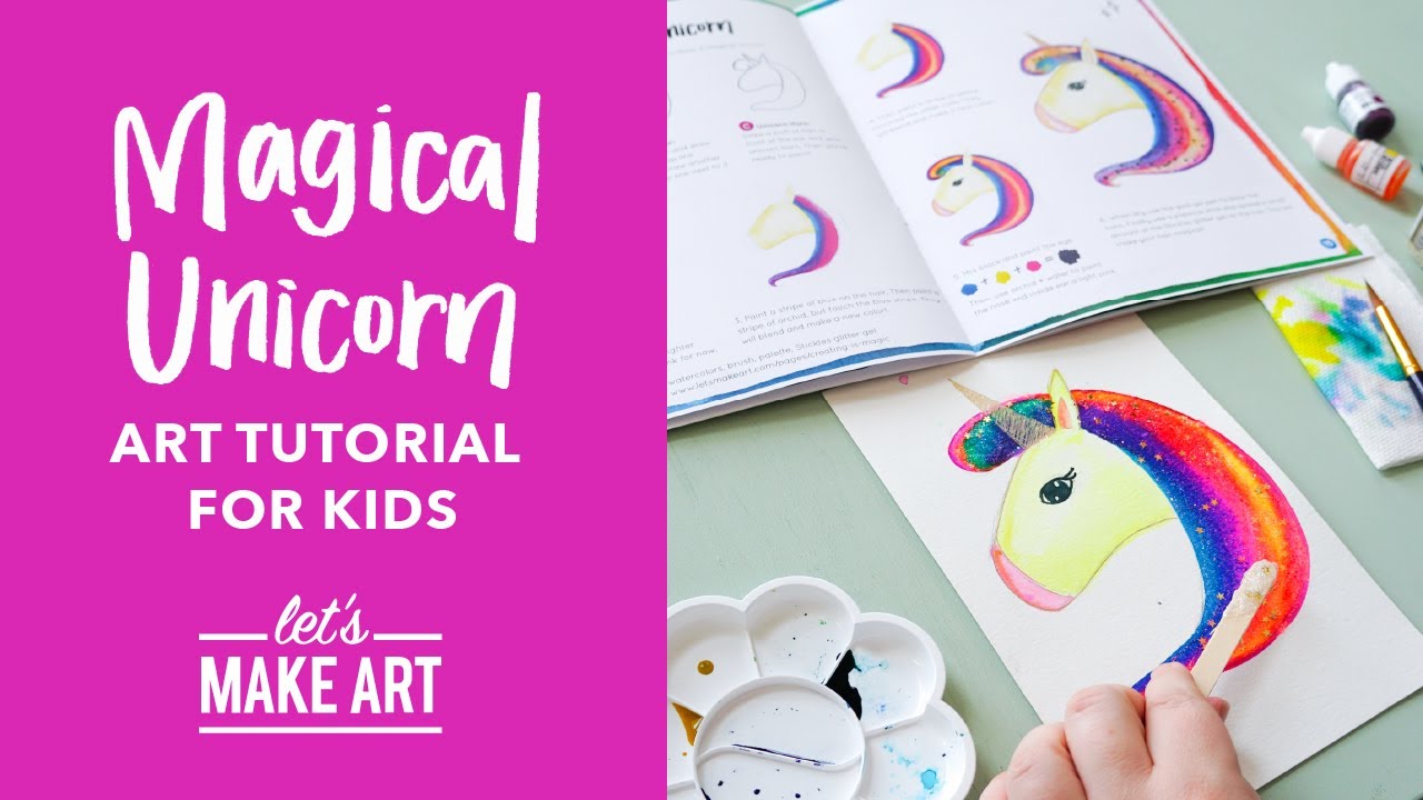 Magical Unicorn | Children's Art Tutorial by Nicole Miyuki of Let's Make Art