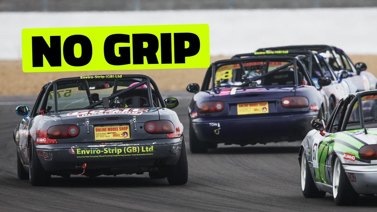 No grip on cold day at #silverstone #mx5 #miata #carracing #brscc #racing