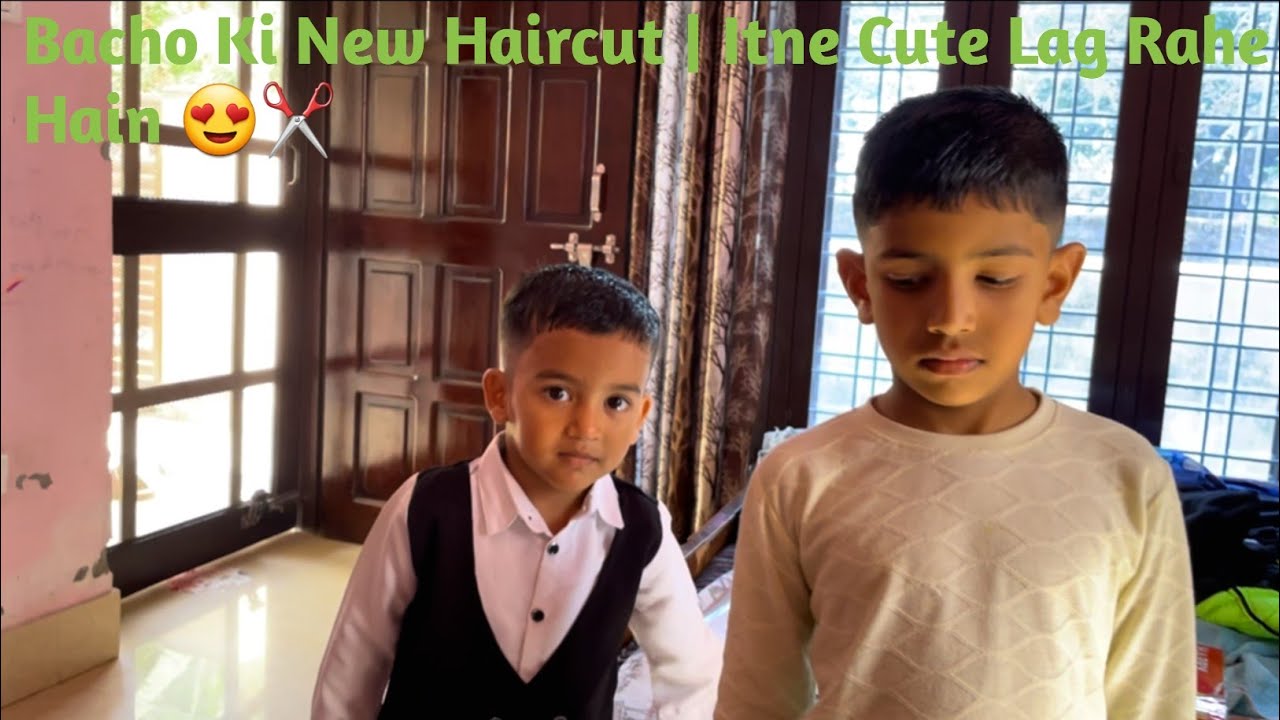 Bacho Ki New Haircut | Itne Cute Lag Rahe Hain 😍✂️ #newhairstyle #babyboy #hairstyle #viral 