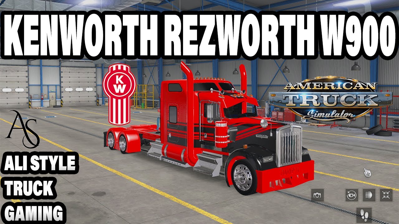 American Truck simulator (v 1.47) Kenworth Rezworth W900 Day Cab Mega Tuning