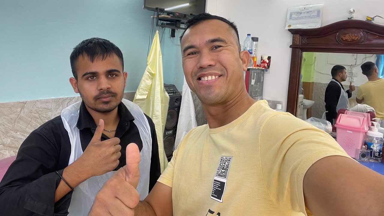 Salamat sa gwapong gupit mo sa akin ka Tropang Indian Panjabi dito sa Bahrain 🇧🇭 #ofw  #youtuber