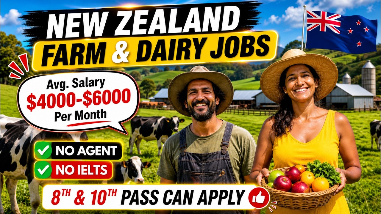 🇳🇿 New Zealand Dairy & Farm Jobs 2025 – No Degree or IELTS Required!