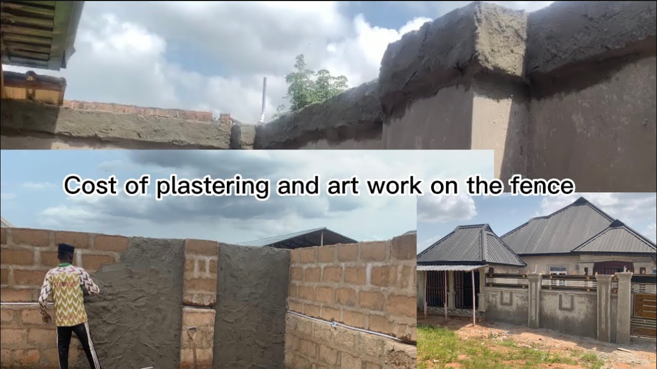 #cement & #sand used for the #plastering and #artwork for a 50 by 100 fence #benincity #edostate