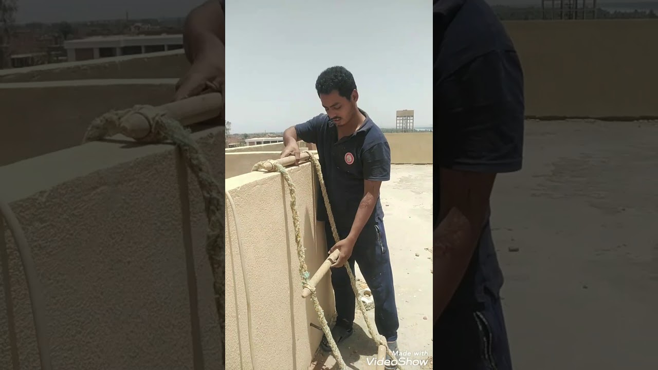 نزول على سلم  حبل من دو عالي ابو الإرشاد 💪💪💪💪💗