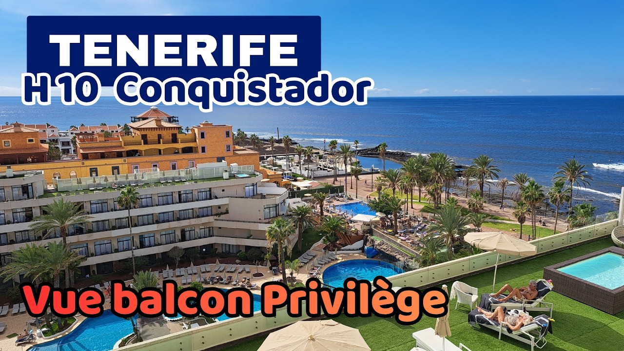 Vue du balcon depuis une chambre Privil&egrave;ge au 7&egrave;me &eacute;tage de l'h&ocirc;tel H10 Conquistador &agrave; Tenerife