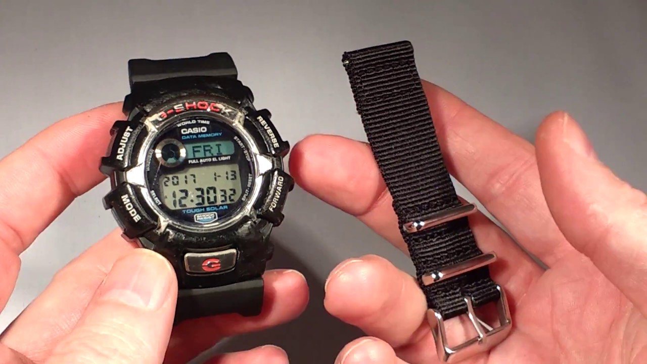 How to change strap band on Casio GShock G2310 GW2310 2310 with JaysAndKays® Convertibles® Adapters