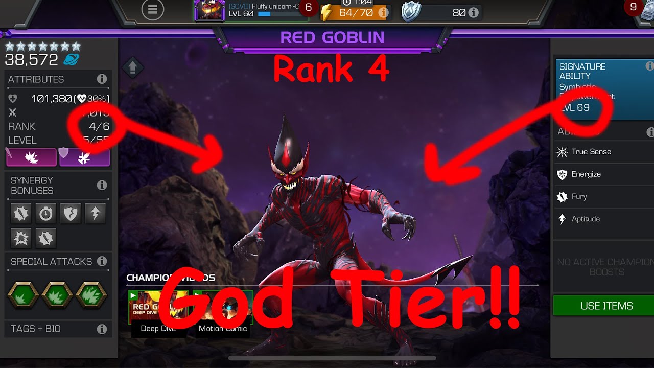 Rank Four Sig 69 Red Goblin Showcase!! He's God Tier!