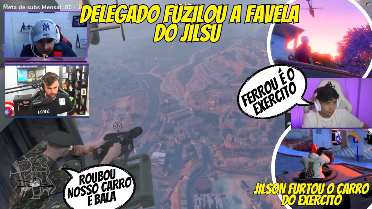 JILSU FURTOU O CARRO DO EXERCITO E O DELEGADO FUZILOU A FAVELA DELE * GTA RP CPX *