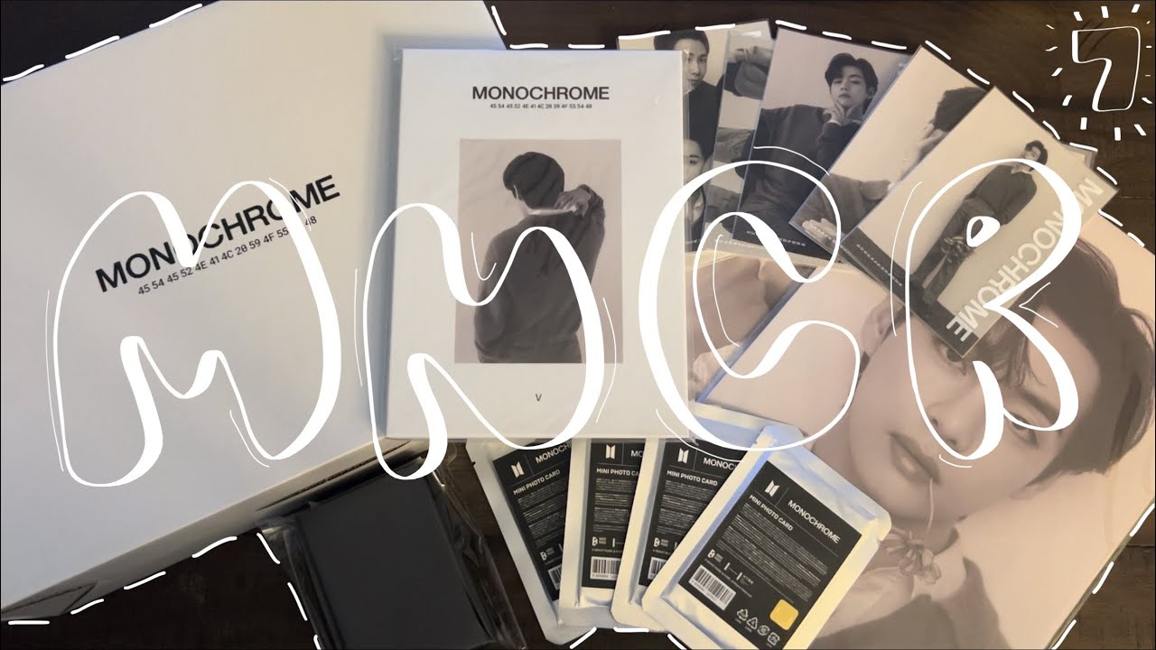 bts monochrome merch haul 🩶🖤🤍