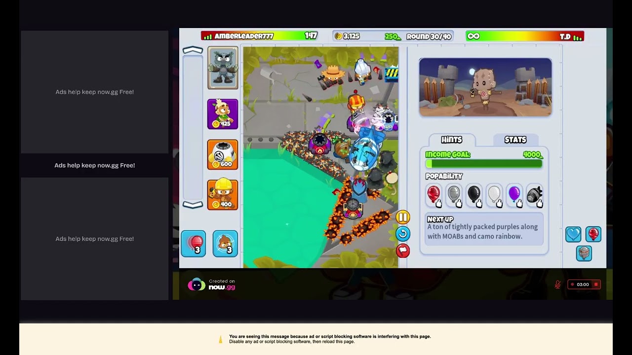 Mind blowing Bloons TD Battles 2 plays on now gg  #nowgg #bloonstdbattles2