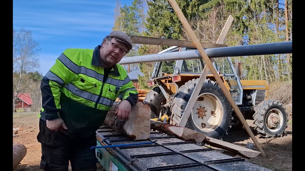 Perussahuu eli kuinka tukki asetetaan ja sahataan sirkkelisahalla