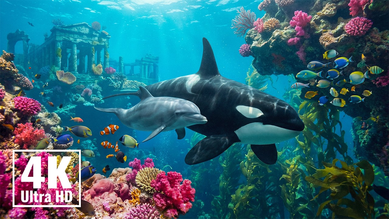 🌊 Прекрасная расслабляющая музыка 🐠 Спокойная фортепианная музыка и атмосфера кораллового рифа
