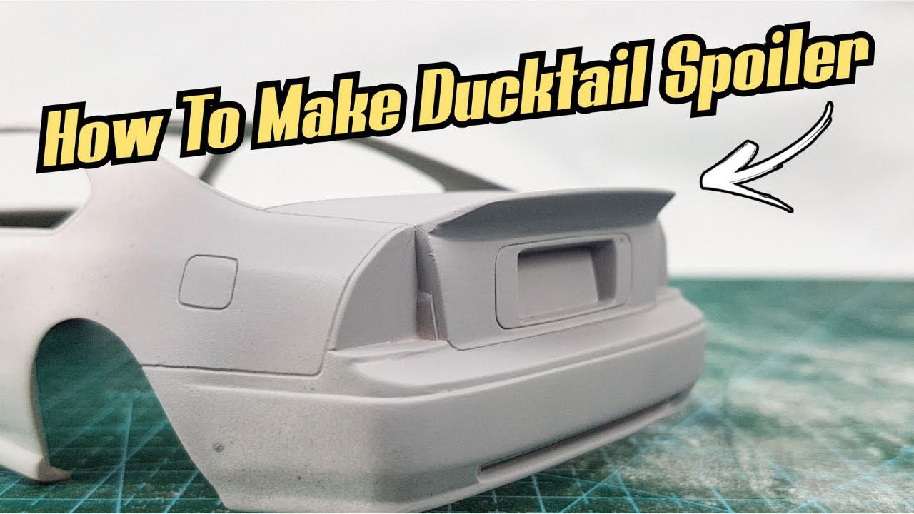 How to Make Ducktail Spoiler 1/24 Scale Model Car.