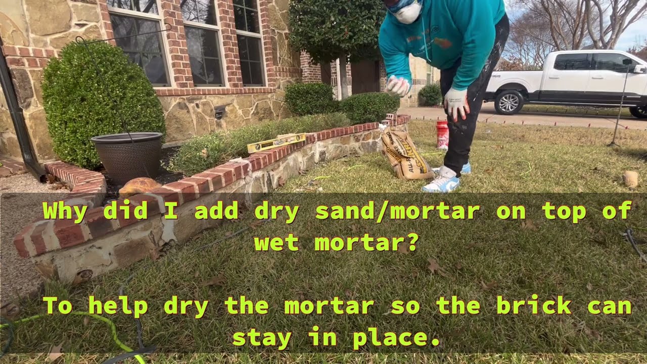 How to repair brick/Stone Flower Bed border 
