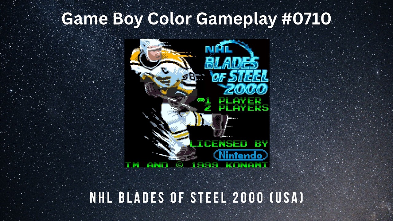 NHL Blades Of Steel 2000 (USA) (Game Boy Color / Gameplay #0710)