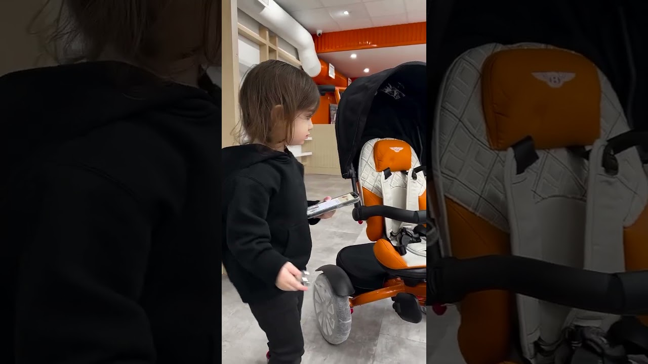The Mandarin Orange Bentley Trike 🤩 🍊 #shorts #Bentley #bentleytrike #stroller #triike #parenting