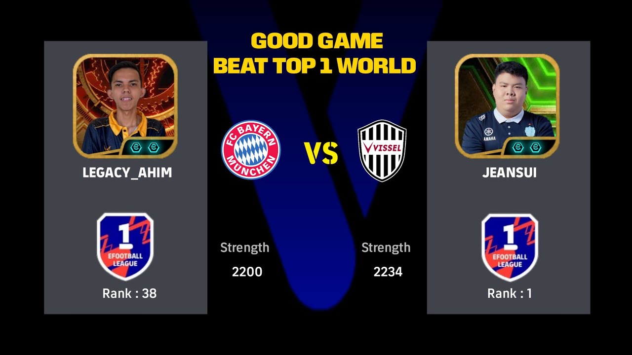 GOOD GAME | BISA KALAHKAN WONDERKID JEANSUI (RANK 1) VS LEGACY_AHIM (RANK 38) EFOOTBALL LEAGUE 2025