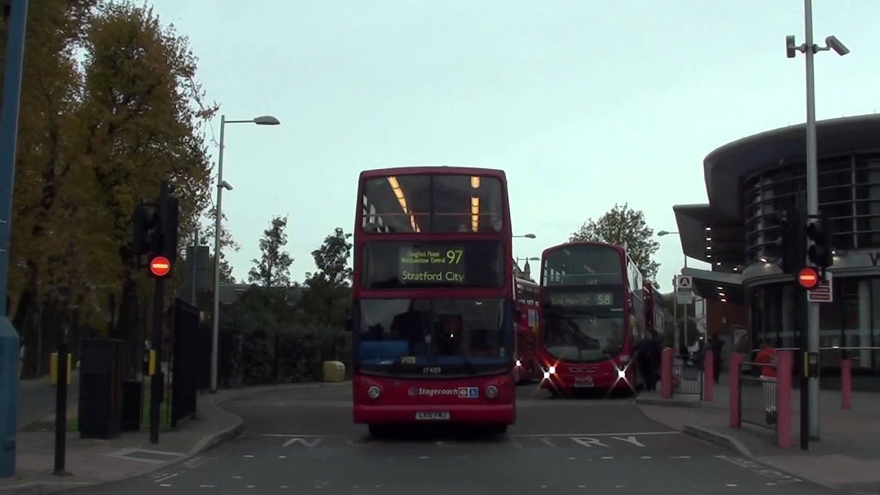 (HD) London Buses on a variety of routes at Walthamstow Bus Station