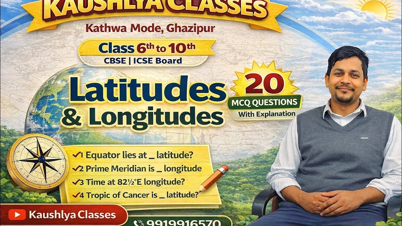 Explanation of MCQ topic retated to longitude and latitude