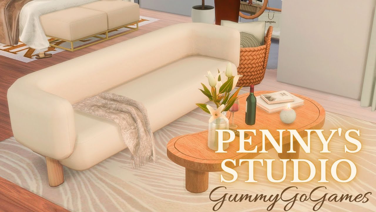 Penny Pizzazz Studio Apartment Makeover🧡 // Sims 4 Speed Build (cc)