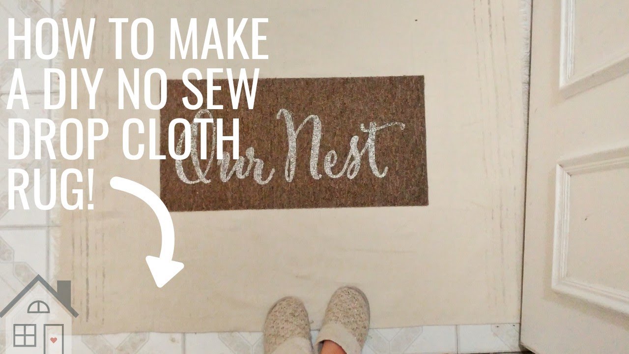 TUTORIAL: How to make a Drop Cloth Rug | Rug from a Drop Cloth | Drop Cloth DIY | Farmhouse DIY