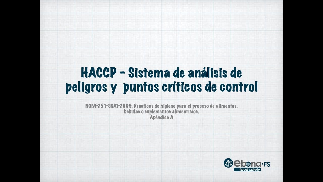 Industria de alimentos - Introducción al plan HACCP