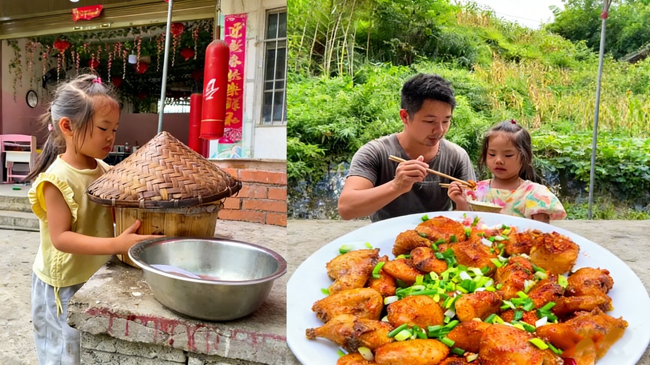 農村孩子早當家  爸爸還沒有回家，我幫爸爸做苦蕎飯、蘿蔔乾……#美食分享日常 #food #农村生活 #我的鄉村生活 #中国美食