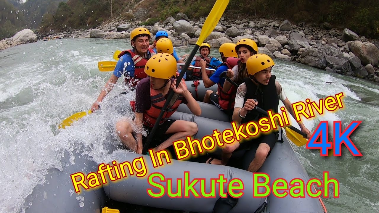 Rafting In Bhotekoshi River sukute Beach Nepal 4K
