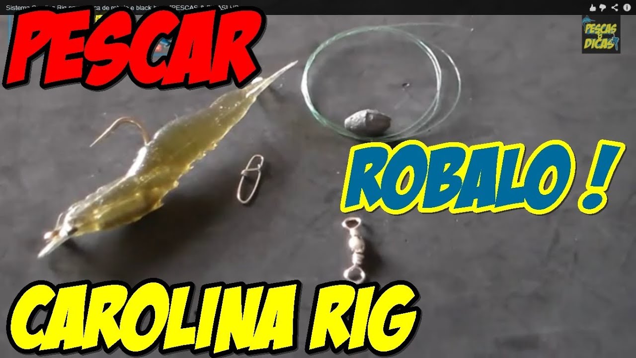 Sistema Carolina Rig para pesca de robalo e black bass [PESCAS & DICAS] HD