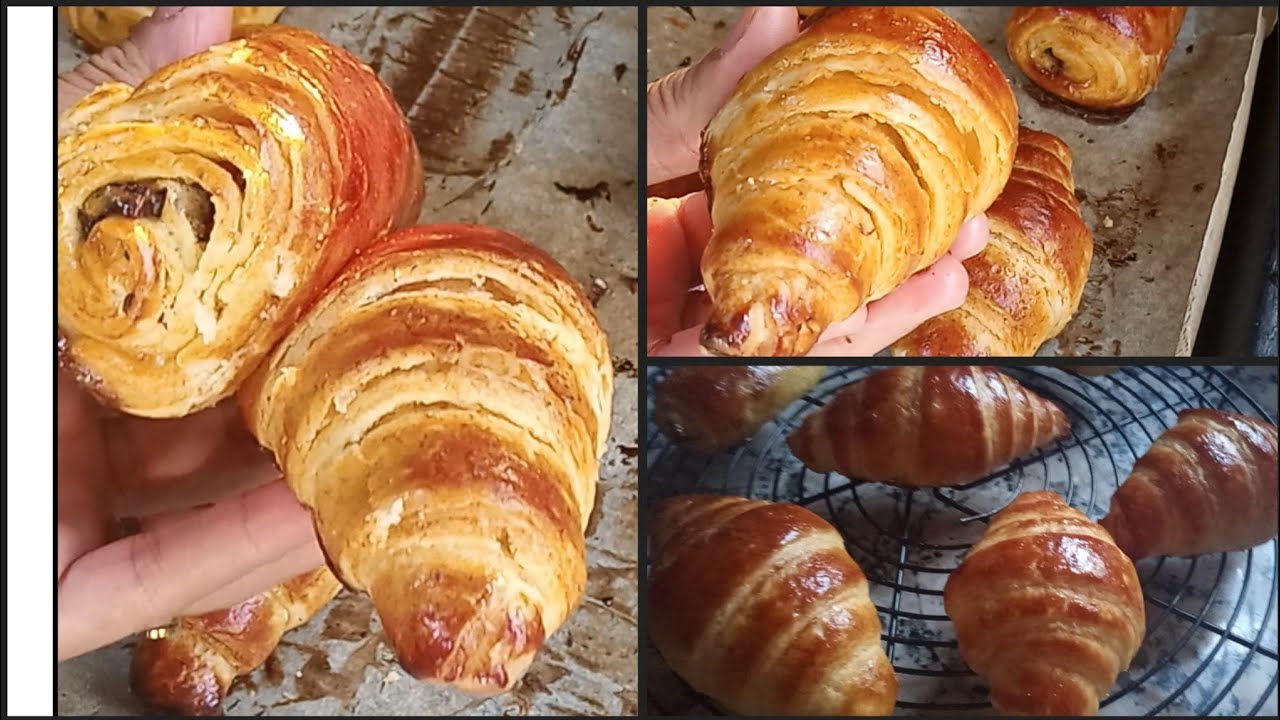 كرواصة وبتيبان بدون كلوتين🥐بدون حليب🥢بدون بيض.😋croissant 🥐 sans gluten