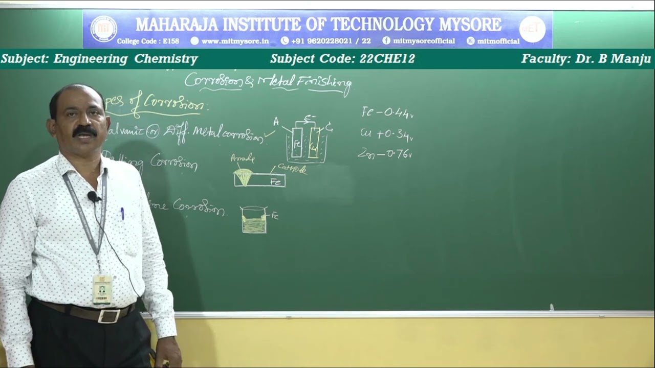 Engineering Chemistry 22NEP Scheme Corrosion and Metal Finishing
