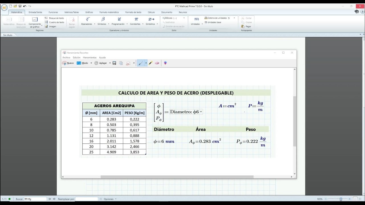 Mathcad lista desplegable